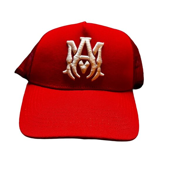 AMIRI MA LOGO TRUCKER HAT - RED